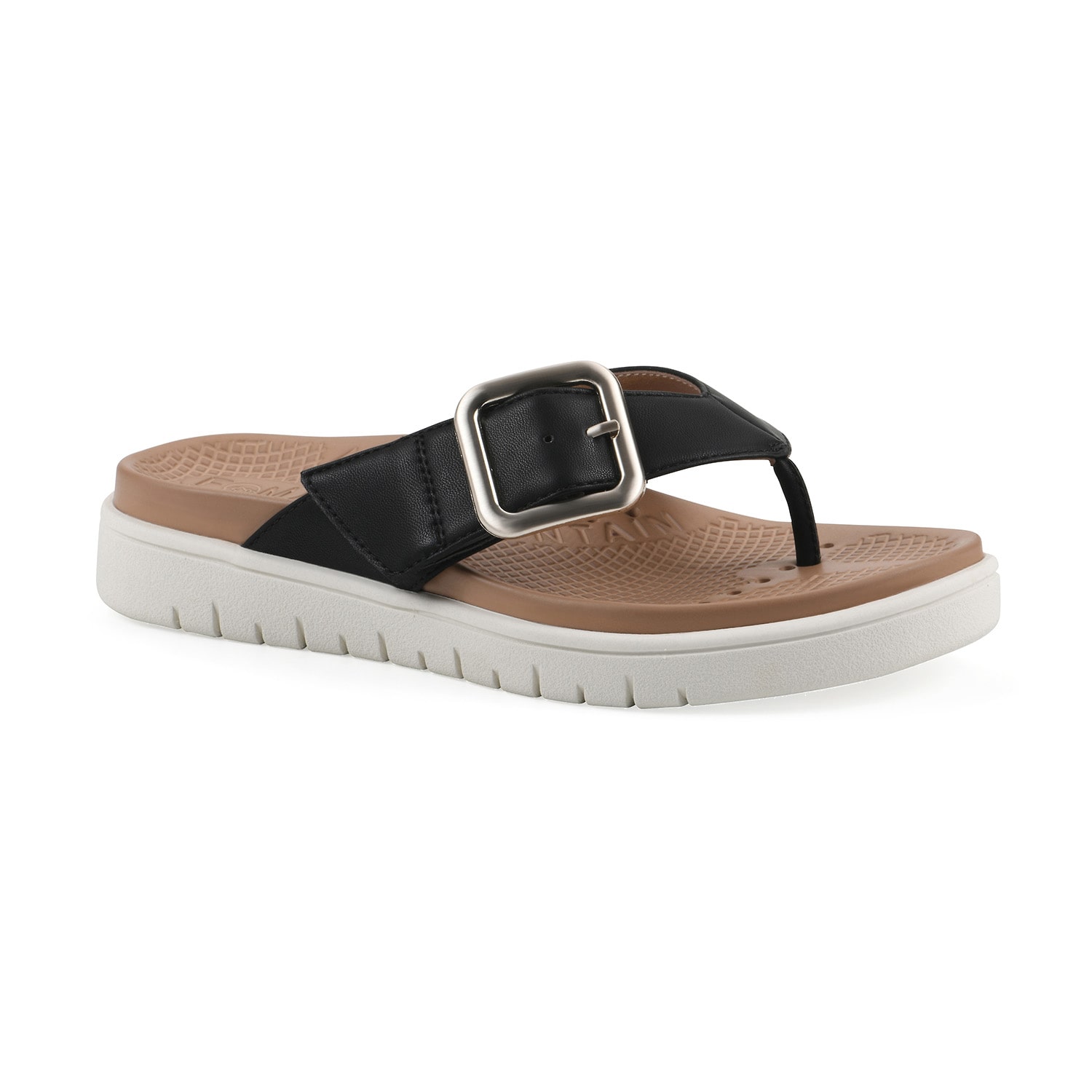 White Mountain Nalla Womens Adjustable Strap Footbed Sandals