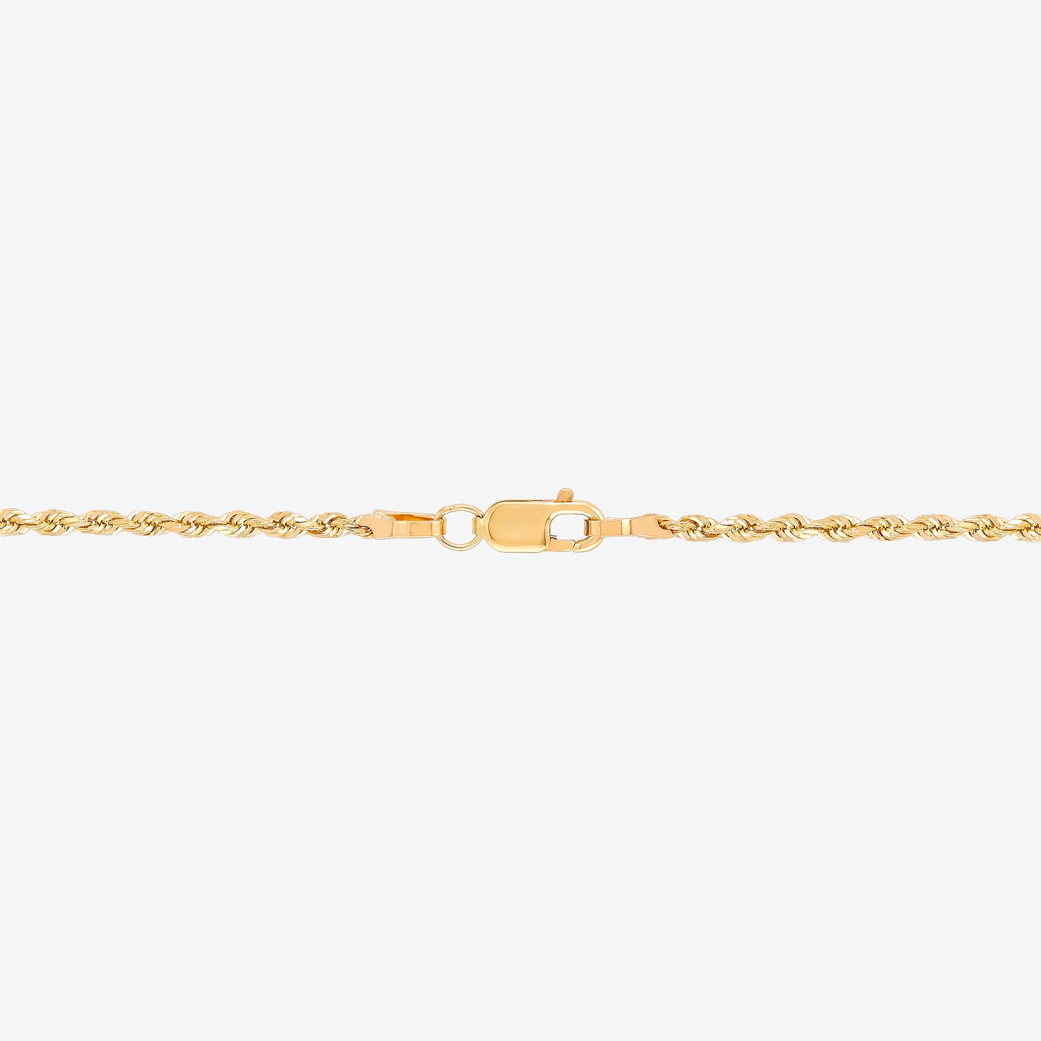 Womens 10K Gold 18 Inch Rope Chain Necklace