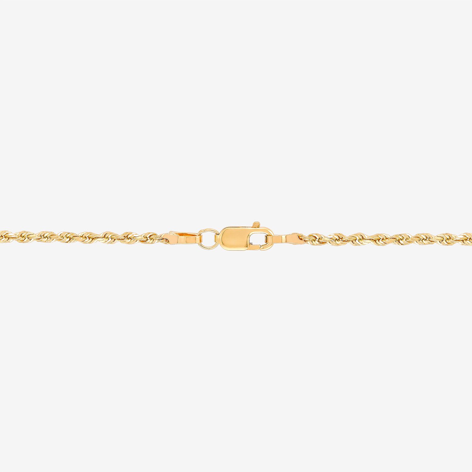 Womens 10K Gold 20 Inch Rope Chain Necklace
