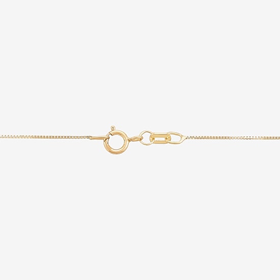 Womens 10K Gold 18 Inch Box Chain Necklace