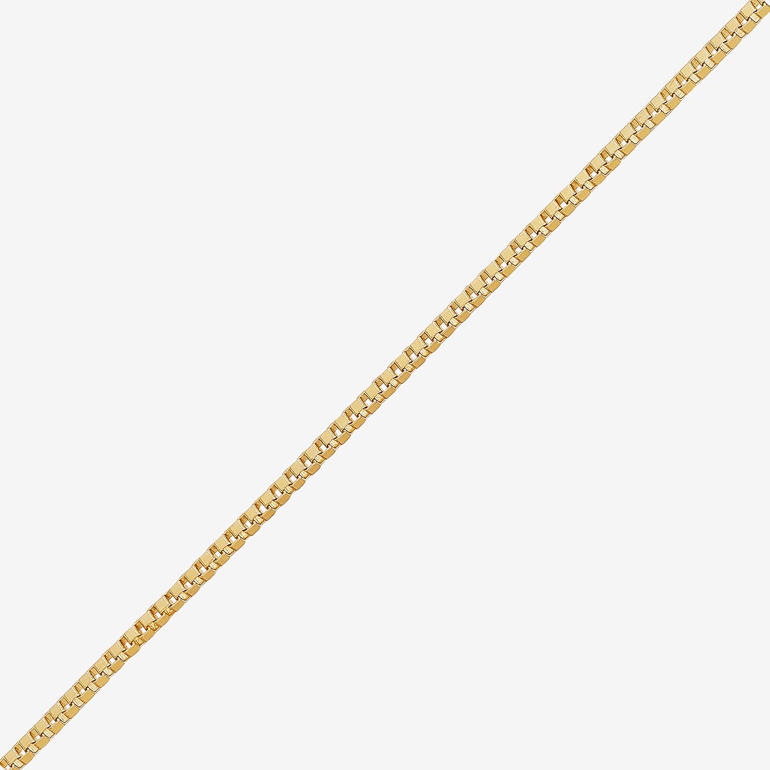 Womens 10K Gold 18 Inch Box Chain Necklace