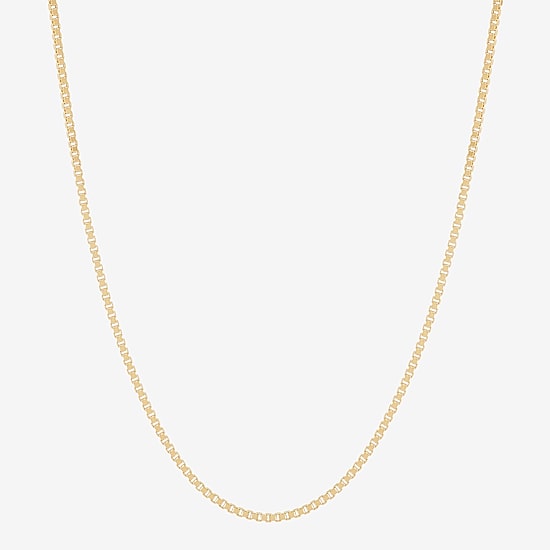 Made in Italy Womens 14K Gold 20 Inch Box Chain Necklace