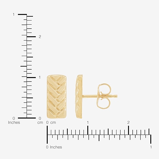 Gold Addiction 10K Gold 6mm Stud Earrings