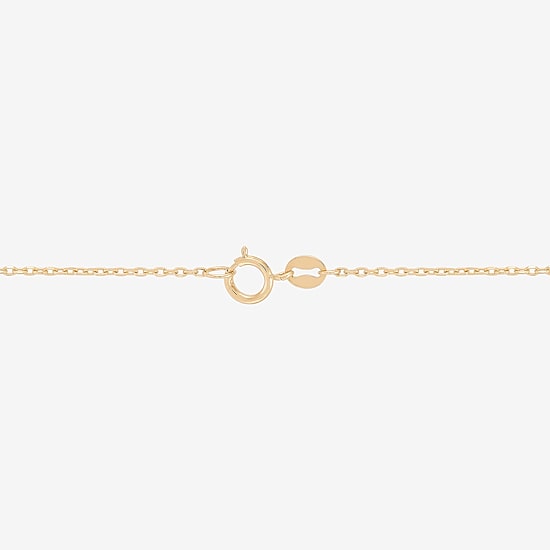 Gold Addiction Womens 10K Gold Evil Eye 18 Inch Pendant Necklace