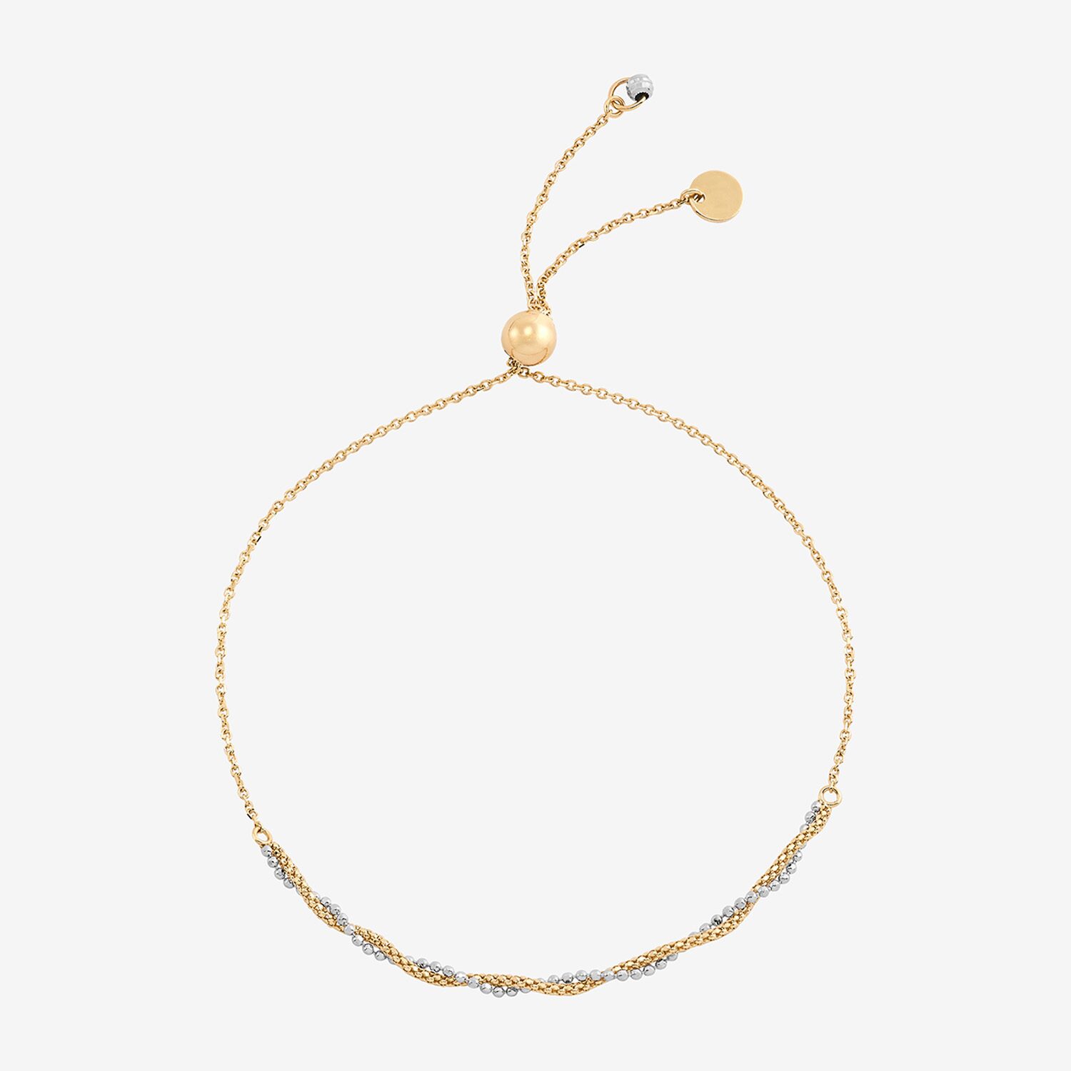Made in Italy Womens 14K Gold Bolo Bracelet