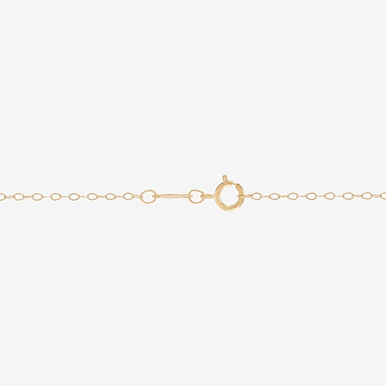 Gold Addiction Sideways Womens 10K Gold Cross 18 Inch Pendant Necklace