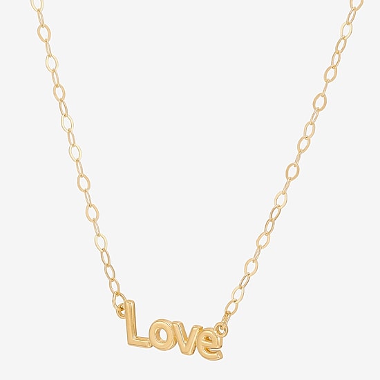 Gold Addiction Womens 10K Gold 18 Inch Pendant Necklace