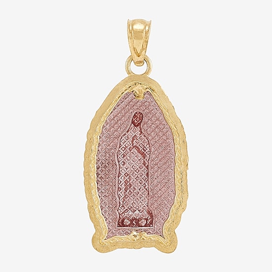 Gold Addiction Virgin Mary Womens 10K Two Tone Gold Pendant