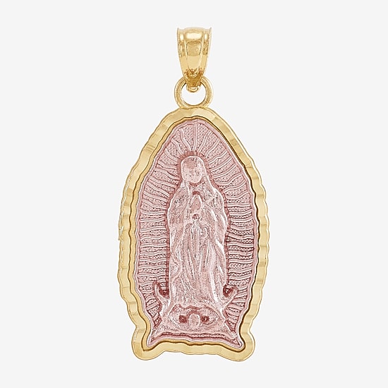 Gold Addiction Virgin Mary Womens 10K Two Tone Gold Pendant