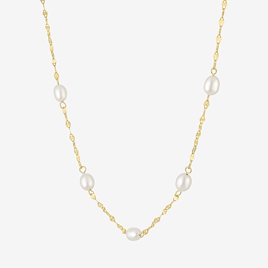 Yes, Please! Womens Pure Silver Over Brass 16 Inch Chain Necklace