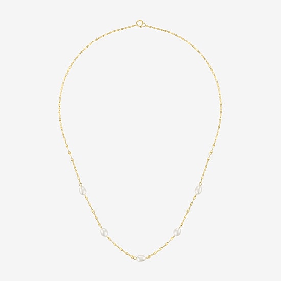 Yes, Please! Womens Pure Silver Over Brass 16 Inch Chain Necklace