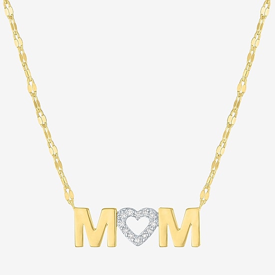 Yes, Please! (G-H /Si2-I1) Womens Diamond Accent Lab Grown White Diamond Pure Silver Over Brass 18 Inch Pendant Necklace