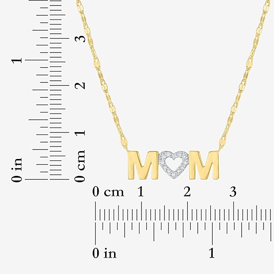 Yes, Please! (G-H /Si2-I1) Womens Diamond Accent Lab Grown White Diamond Pure Silver Over Brass 18 Inch Pendant Necklace