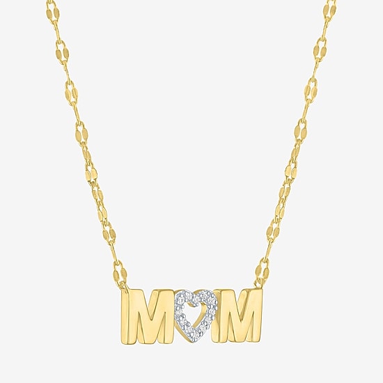 Yes, Please! (G-H /Si2-I1) Womens Diamond Accent Lab Grown White Diamond Pure Silver Over Brass 18 Inch Pendant Necklace