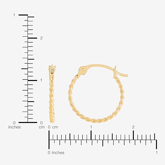 Womens 10K Gold 2 Pair Earring Set