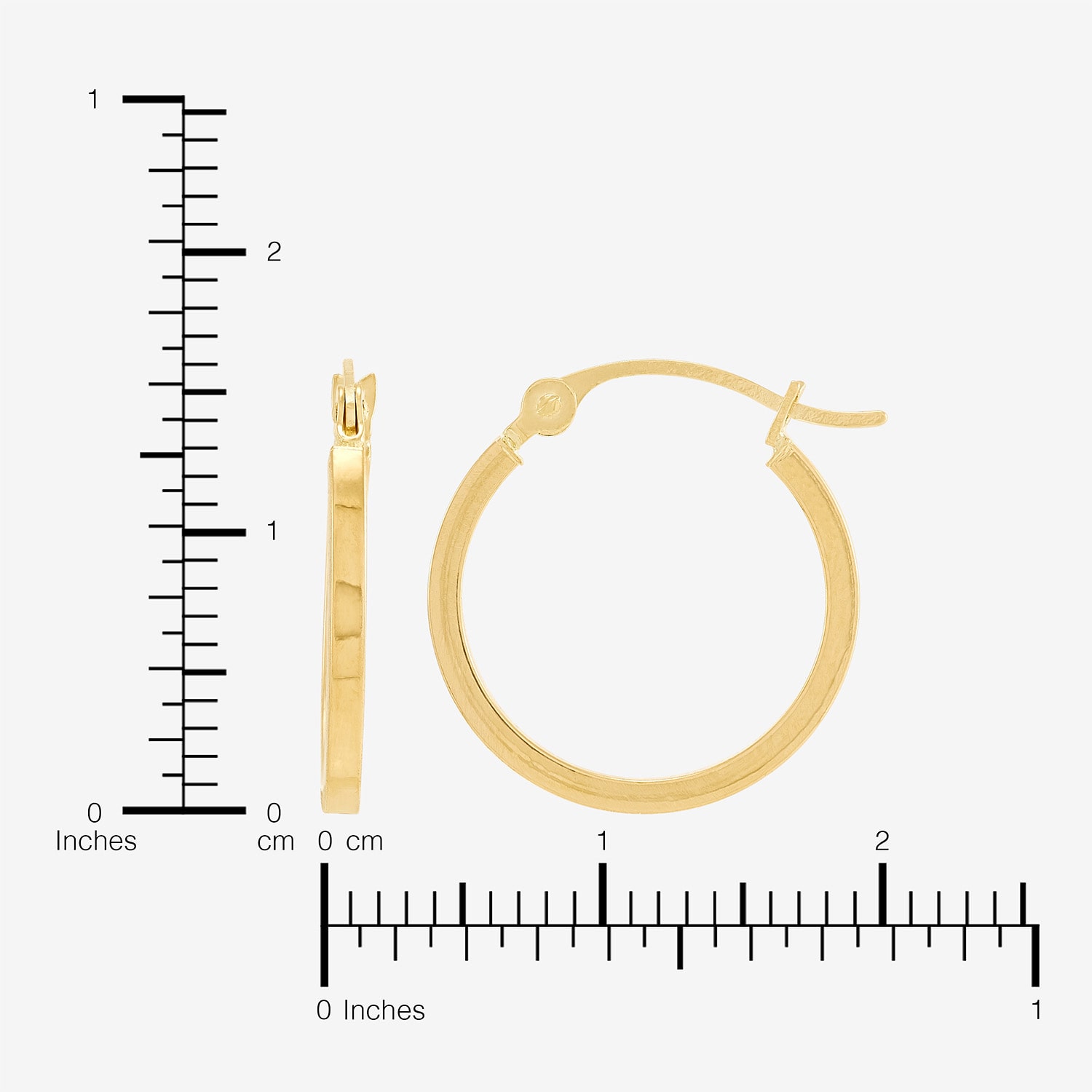 Womens 10K Gold 2 Pair Earring Set