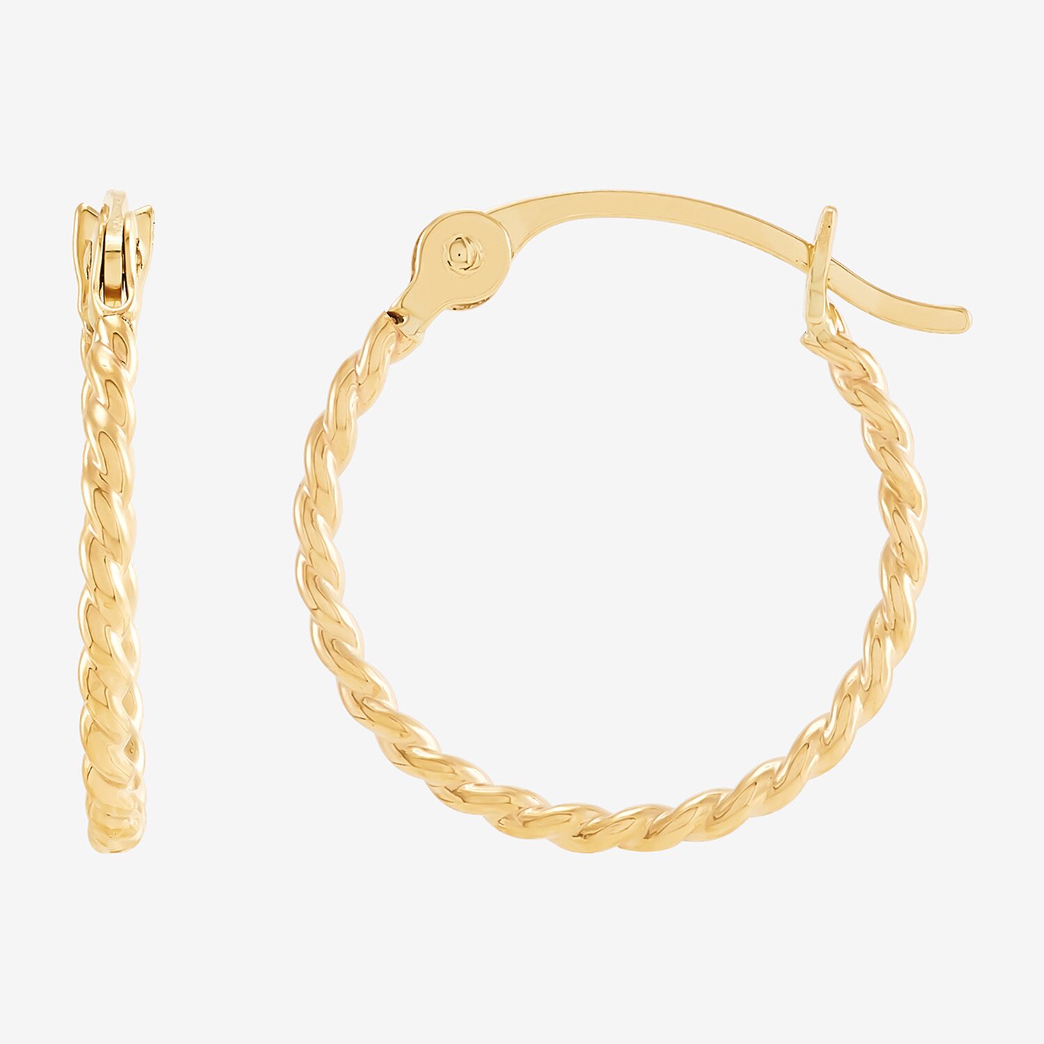 Womens 10K Gold 2 Pair Earring Set