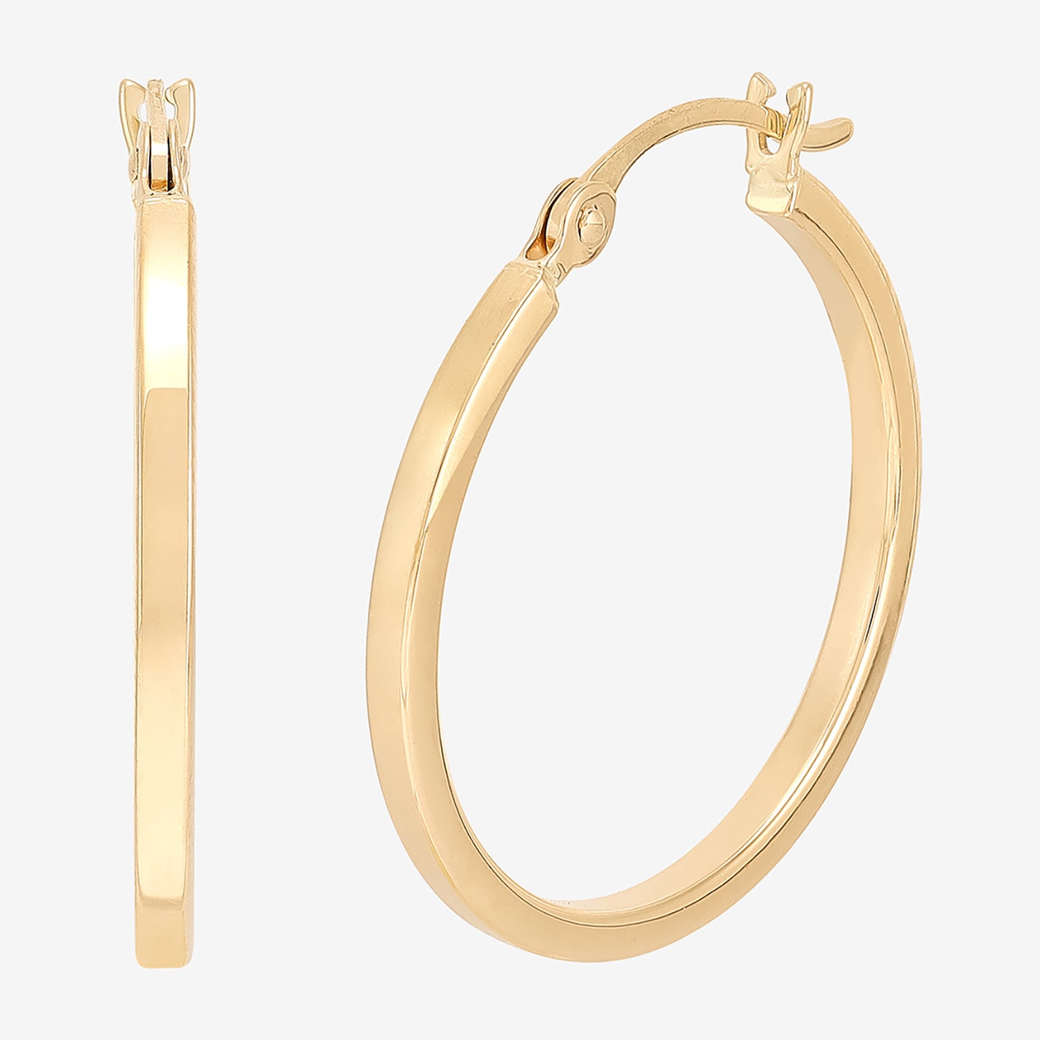 Womens 10K Gold 2 Pair Earring Set