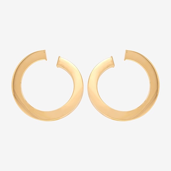 Made in Italy 10K Gold 21mm Stud Earrings