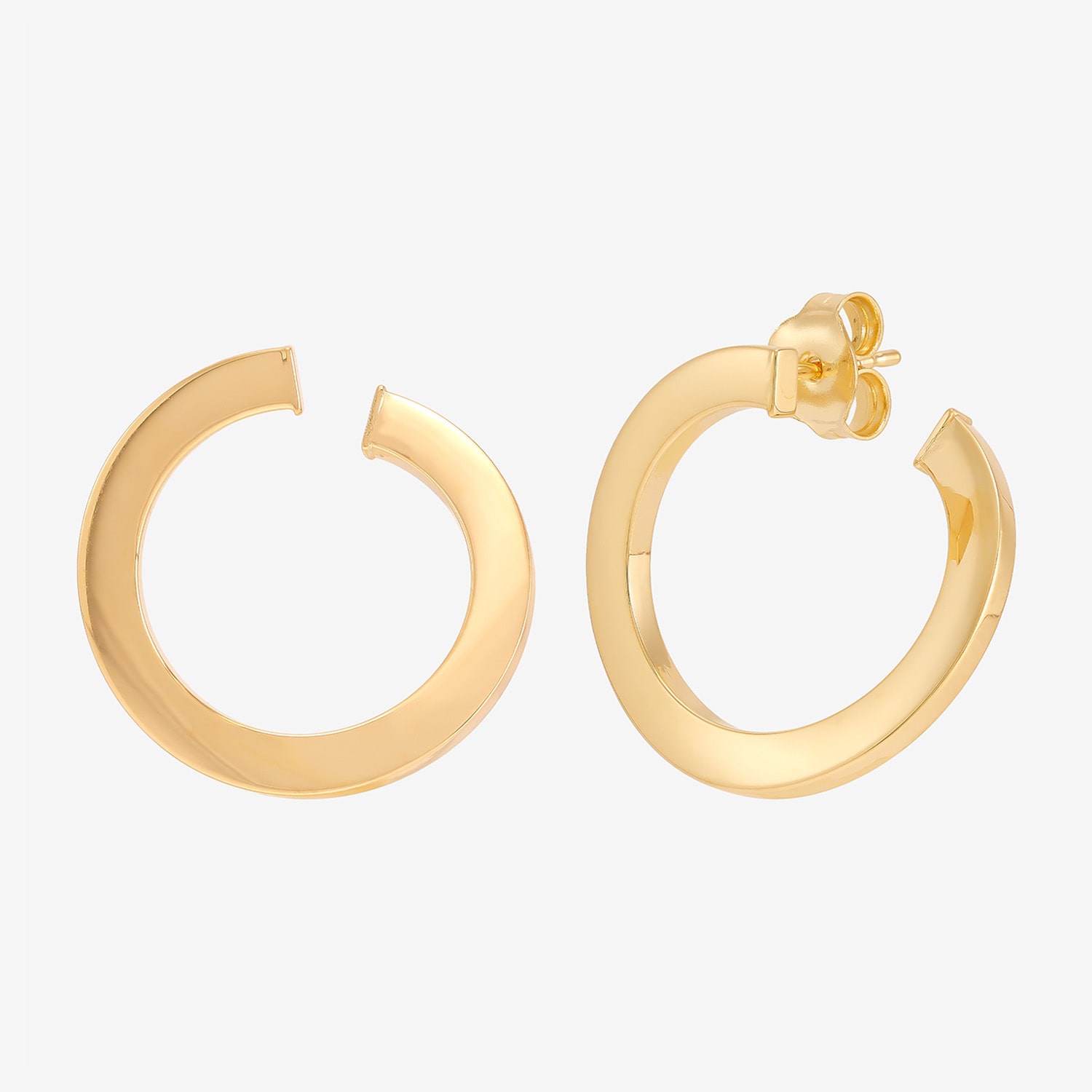 Made in Italy 10K Gold 21mm Stud Earrings