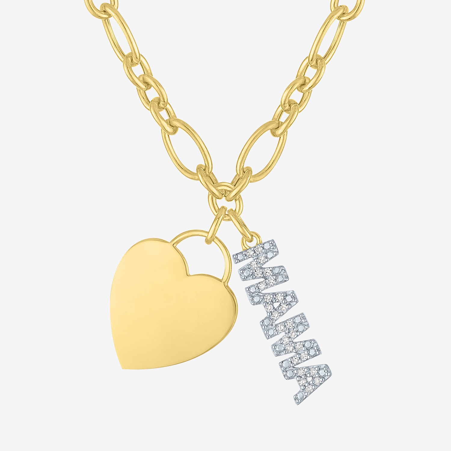 Diamond Addiction (G-H / Si2-I1) Womens 1/10 CT. T.W. Lab Grown White Diamond 14K Gold Over Silver Heart 18 Inch Pendant Necklace