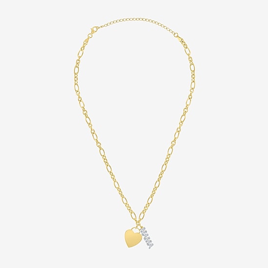 Diamond Addiction (G-H / Si2-I1) Womens 1/10 CT. T.W. Lab Grown White Diamond 14K Gold Over Silver Heart 18 Inch Pendant Necklace