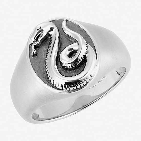 Harry Potter Mens Sterling Silver Signet Ring