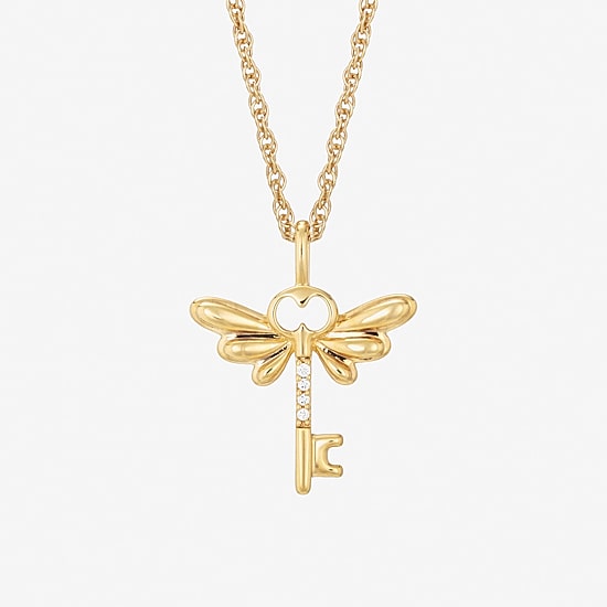 Harry Potter (F / Si2) Womens Diamond Accent Lab Grown White Diamond 14K Gold Over Silver 18 Inch Pendant Necklace