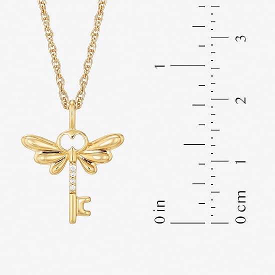 Harry Potter (F / Si2) Womens Diamond Accent Lab Grown White Diamond 14K Gold Over Silver 18 Inch Pendant Necklace