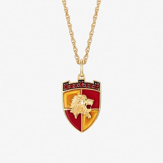 Harry Potter Womens Genuine Red Garnet 14K Gold Over Silver Harry Potter Pendant