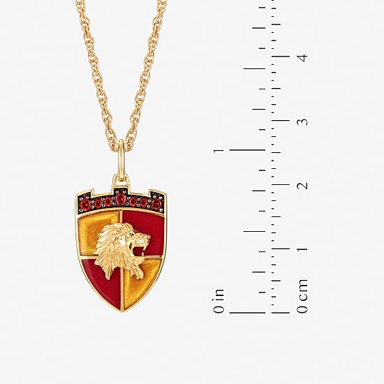 Harry Potter Womens Genuine Red Garnet 14K Gold Over Silver Harry Potter Pendant