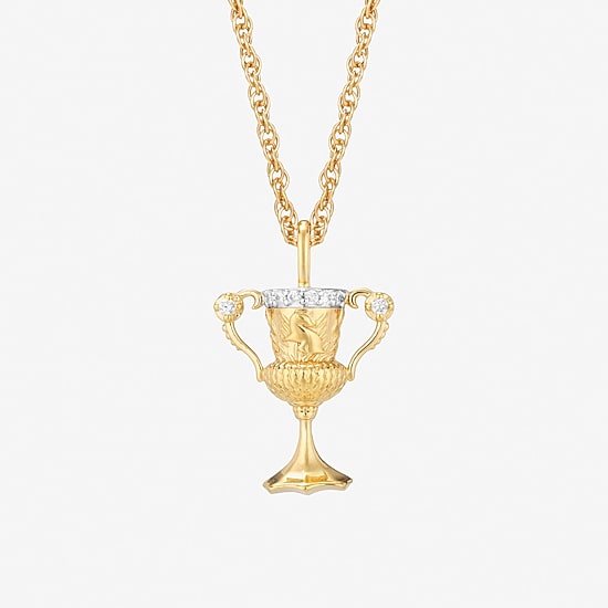 Harry Potter (F / Si2) Womens Diamond Accent Lab Grown White Diamond 14K Gold Over Silver 18 Inch Pendant Necklace