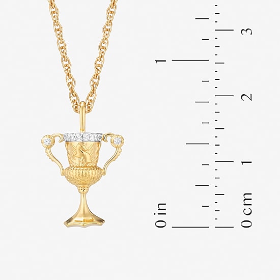 Harry Potter (F / Si2) Womens Diamond Accent Lab Grown White Diamond 14K Gold Over Silver 18 Inch Pendant Necklace