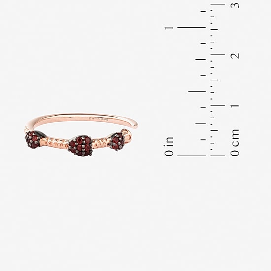 Harry Potter Womens Genuine Red Garnet 14K Rose Gold Over Silver Cocktail Ring