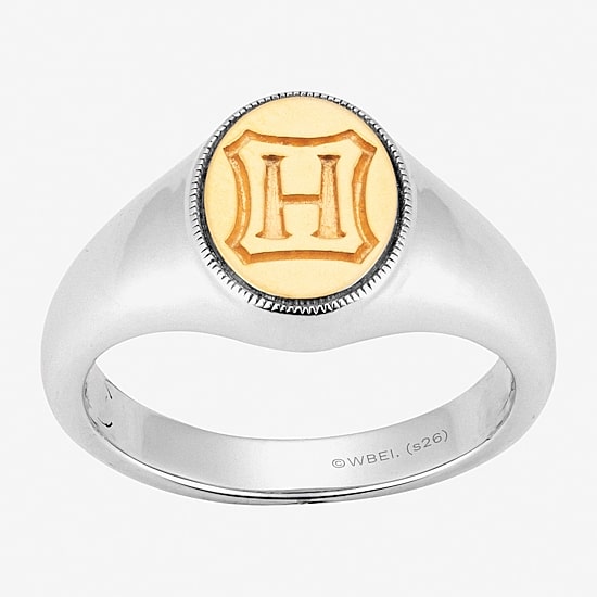 Harry Potter Womens 14K Gold Over Silver Signet Ring