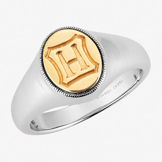 Harry Potter Womens 14K Gold Over Silver Signet Ring