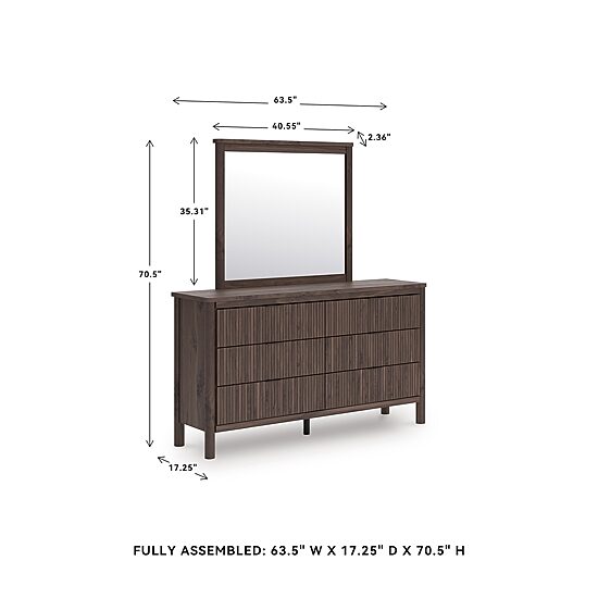 Signature Design by Ashley Serena 6-Drawer Dresser and Mirror
