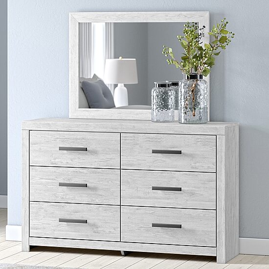 Signature Design by Ashley Chicksaw 6-Drawer Dresser and Mirror