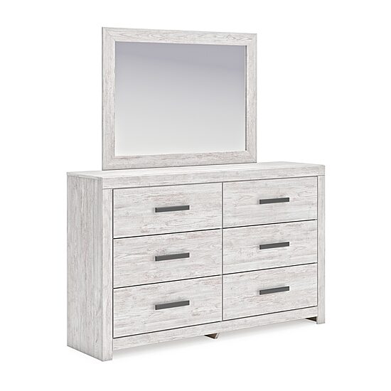 Signature Design by Ashley Chicksaw 6-Drawer Dresser and Mirror