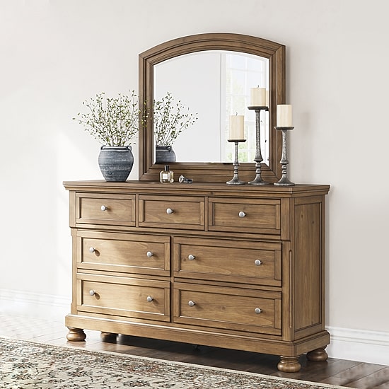 Signature Design by Ashley Grant 7-Drawer Dresser and Mirror