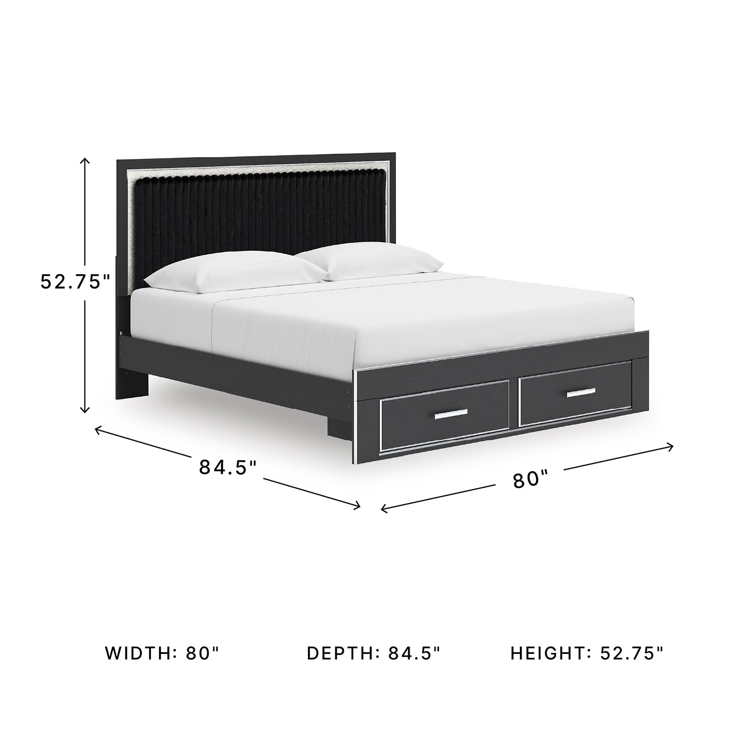 Signature Design by Ashley Birch Upholstered Panel Storage Bed