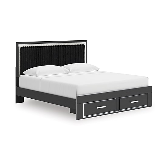 Signature Design by Ashley Birch Upholstered Panel Storage Bed