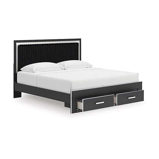 Signature Design by Ashley Birch Upholstered Panel Storage Bed