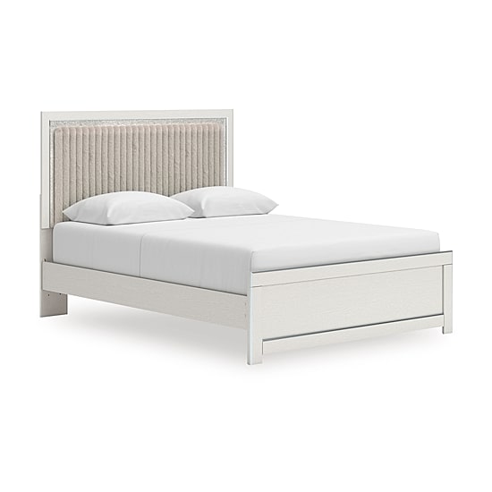 Signature Design by Ashley Rogers Upholstered Panel Platform Bed