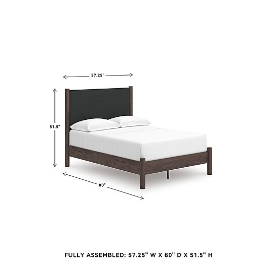 Signature Design by Ashley Serena Upholstered Panel Platform Bed