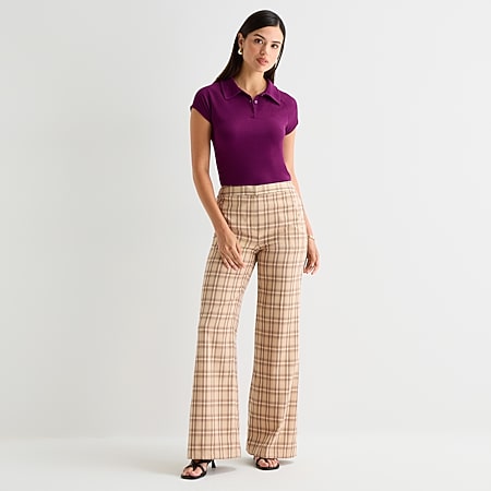 worthington womens dress pants modern fit Worthington Plus Women's Modern Perfect Trouser | Blue | Plus 24w