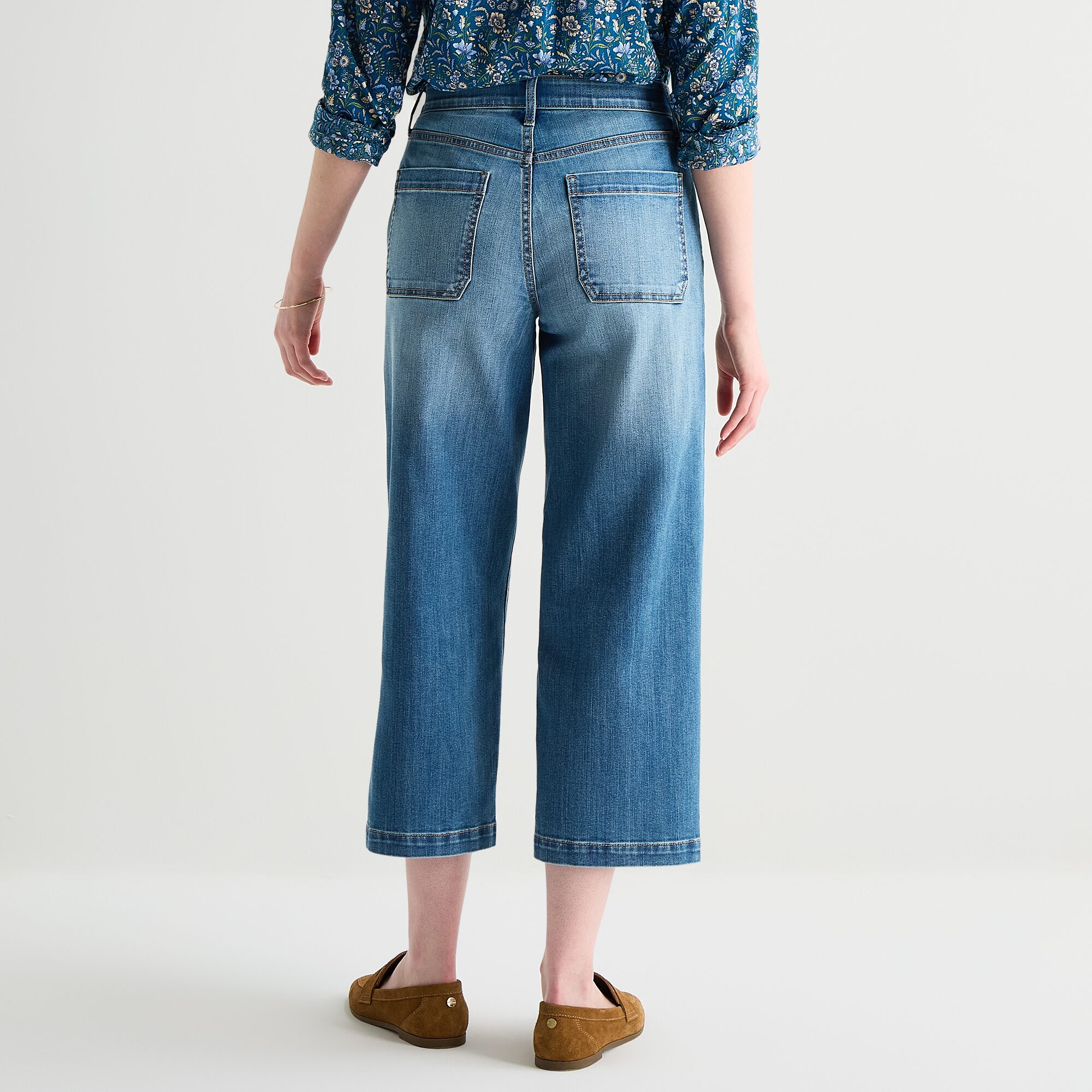 St. John's Bay Womens High Rise Wide Leg Jean