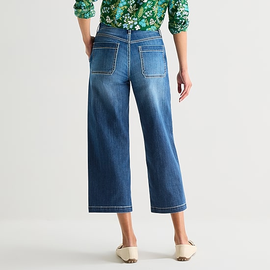 St. John's Bay Womens High Rise Wide Leg Jean