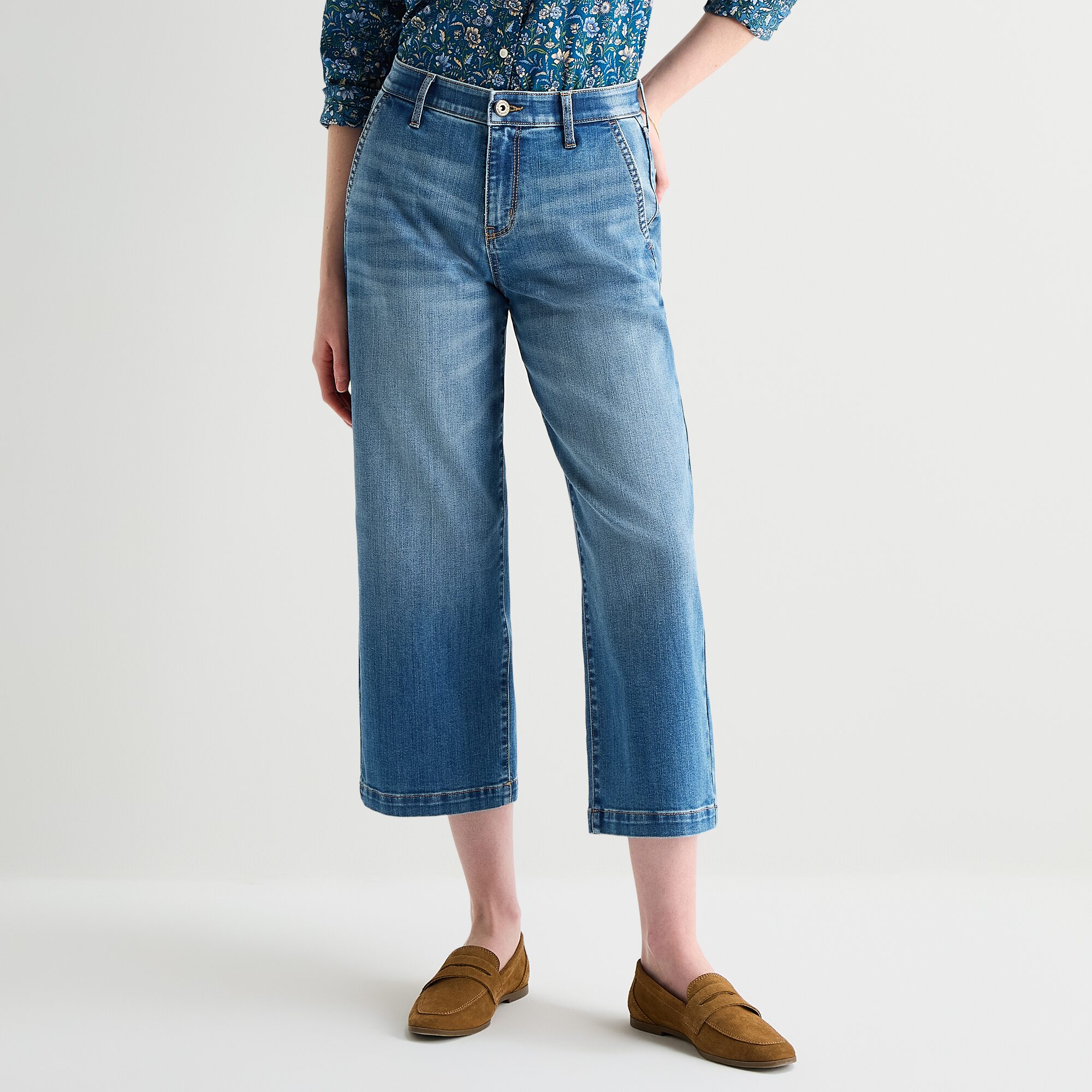 St. John's Bay Womens High Rise Wide Leg Jean