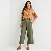 St. John's Bay Womens Wide Leg Mid Rise Cropped Pant